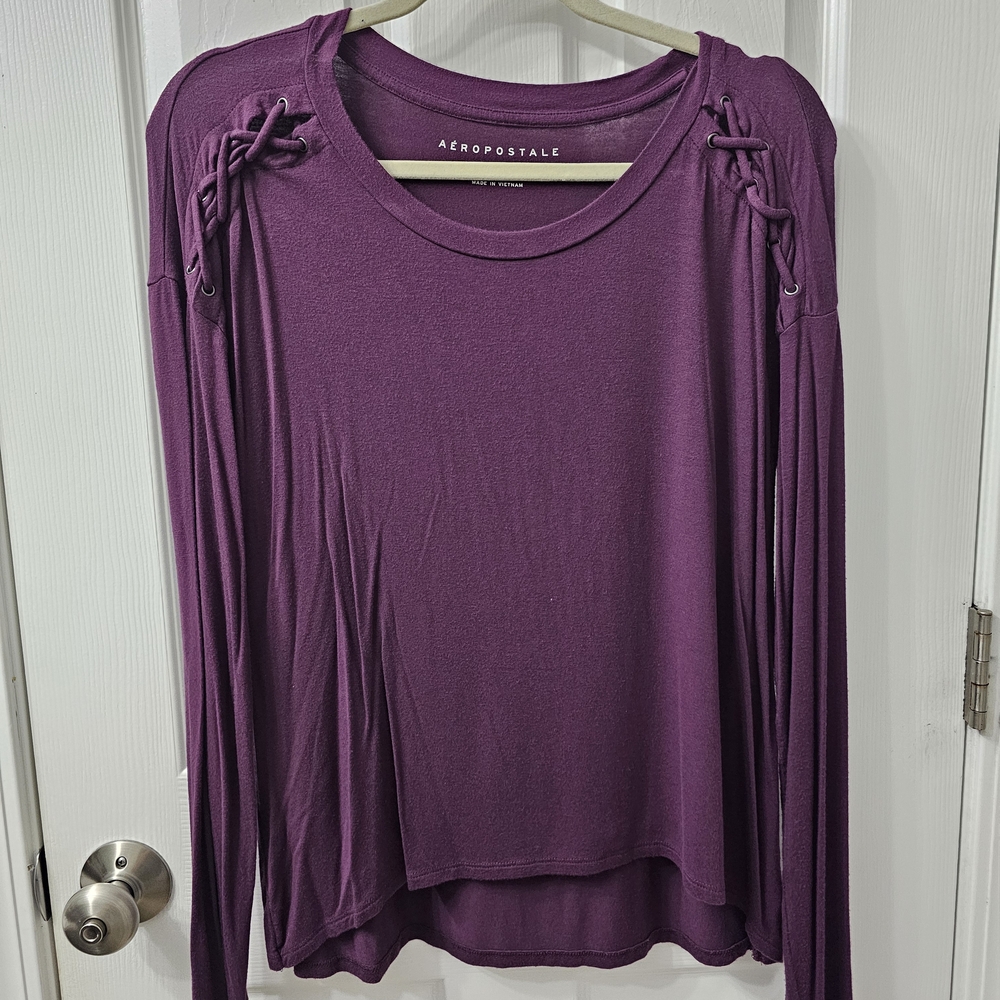 Aeropostale Women's Plum Long Sleeve Top